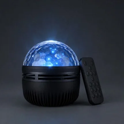 Galaxy star projector with remote control, front view