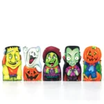 Halloween finger puppets set of spooky characters, front view