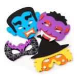 Halloween foam party masks for kids, three-quarter angle view