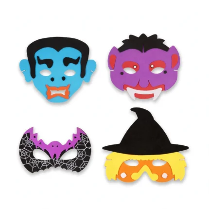 Blue vampire Halloween EVA foam mask for kids, front view