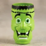 Close-up of the Frankenstein Halloween party cup design