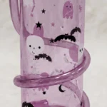 Close-up of the spiral straw and ghost print details
