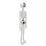 Inflatable Halloween skeleton three-quarter angle view