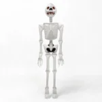 Giant white inflatable Halloween skeleton 183cm front view