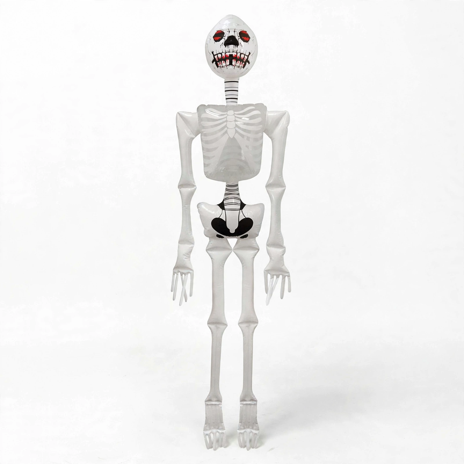 Giant Inflatable Halloween Skeleton Front View Giant white inflatable Halloween skeleton 183cm front view