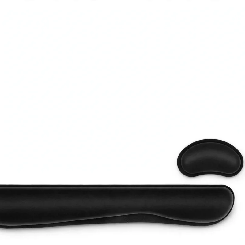 Ergonomic wrist rest mouse pad and keyboard set, front view